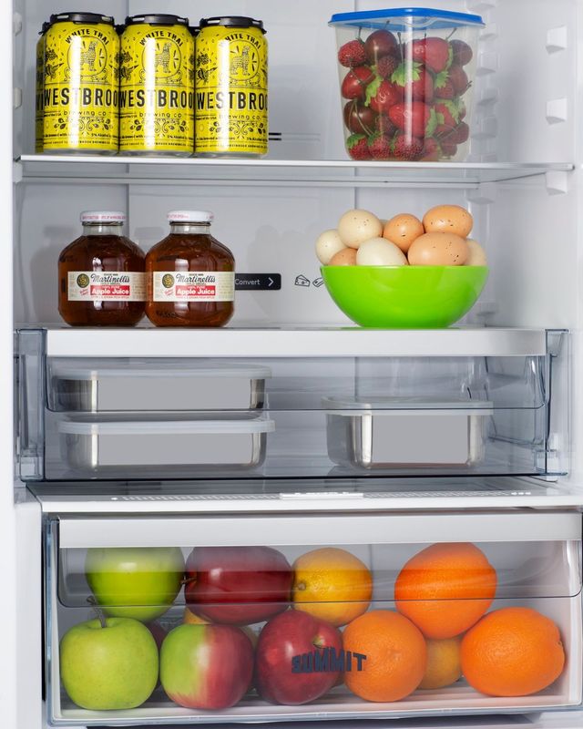 Summit® 10.6 Cu. Ft. Stainless Steel Counter Depth Bottom Freezer Refrigerator -3