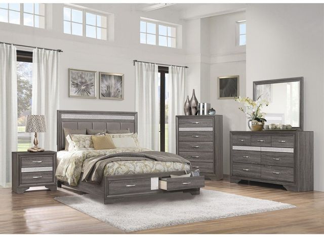Mazin Furniture Luster Gray Dresser Mirror-2