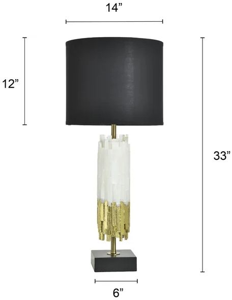 Stylecraft Tamara Day Jasper Gold/White Table Lamp-2