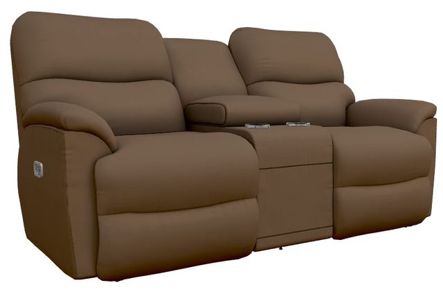La-Z-Boy® Trouper Canyon Power Reclining Loveseat with Console and Headrest-0