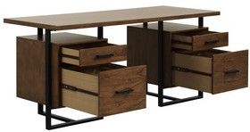 Mazin Furniture Sedley Walnut Writing Desk-1