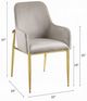 ACME Furniture Barnard 2-Piece Gray/Mirrored Gold Side Chair Set-4