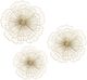 Classy Living 3D Wire Gold Flowers Metal Wall Decor-0