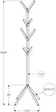 Monarch Specialties Inc. 70" White Metal Coat Rack-2