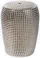 A & B Home Silver Ceramic Stool-1