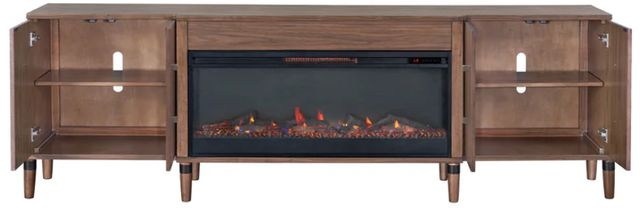 Legends Home Tranquility Walnut 94" Fireplace Console-3