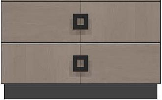 Country View Woodworking Customizable American Modern Solid Wood 36'' 5-Drawer Plinth Base Chest-1
