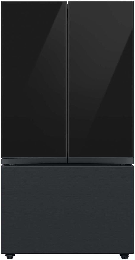 Samsung Bespoke 36" Matte Black Steel French Door Refrigerator Bottom Panel-2