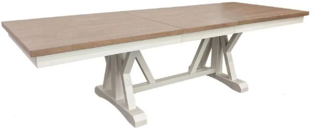 Parker House® Americana Modern Weathered Natural Dining Trestle Table with Cotton Base-0