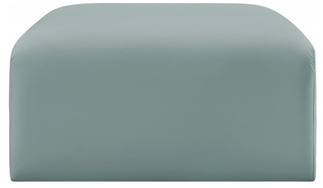 Meridian Furniture Arc Mint Green Vegan Leather Ottoman-2