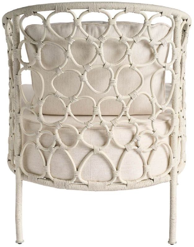 Universal Explore Home™ Pebble White Rattan/Nomad Snow Accent Chair-2