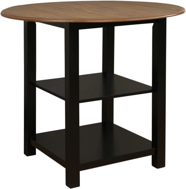 Powell® Vail 3-Piece Black/Wire Brushed Counter Dining Set-1