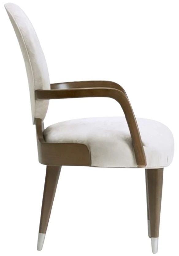Michael Amini® Roxbury Park Cement Gray/Slate Dining Arm Chair-2