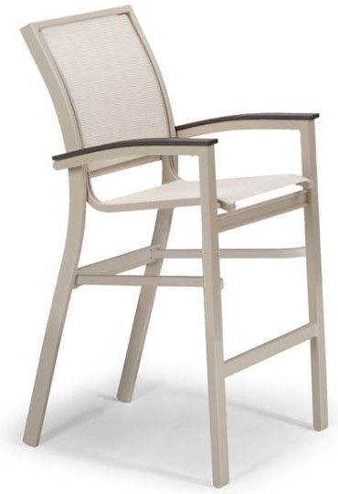 Telescope Casual Bazza Sling Stacking Bar Height Cafe Chair with Polymer Arms