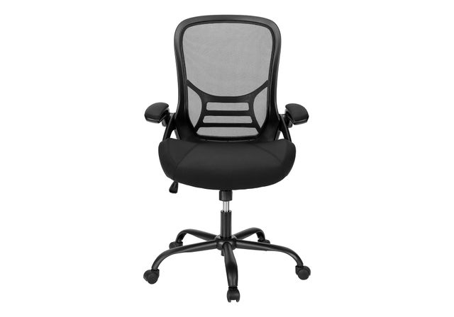 Monarch Specialties Inc. Black on Black Mesh Multi-Position Office Chair-2