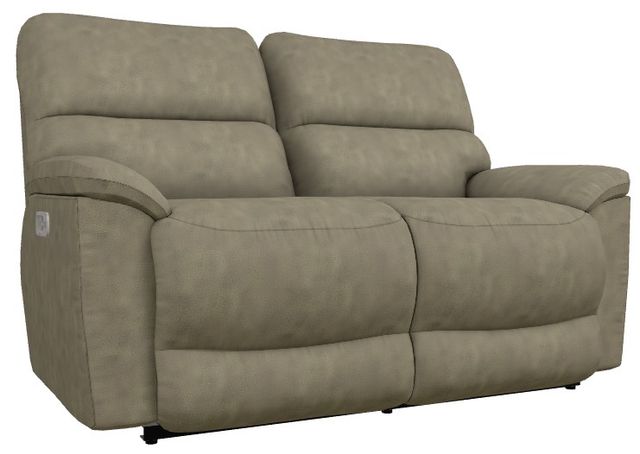 La-Z-Boy® Brooks Charcoal Power Reclining Loveseat with Headrest-0