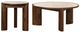 LH Home Remix Round Brown Coffee Table with Travertine Top-5
