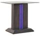 Furniture of America® Rhyl Glass Top End Table with Gray Base -0