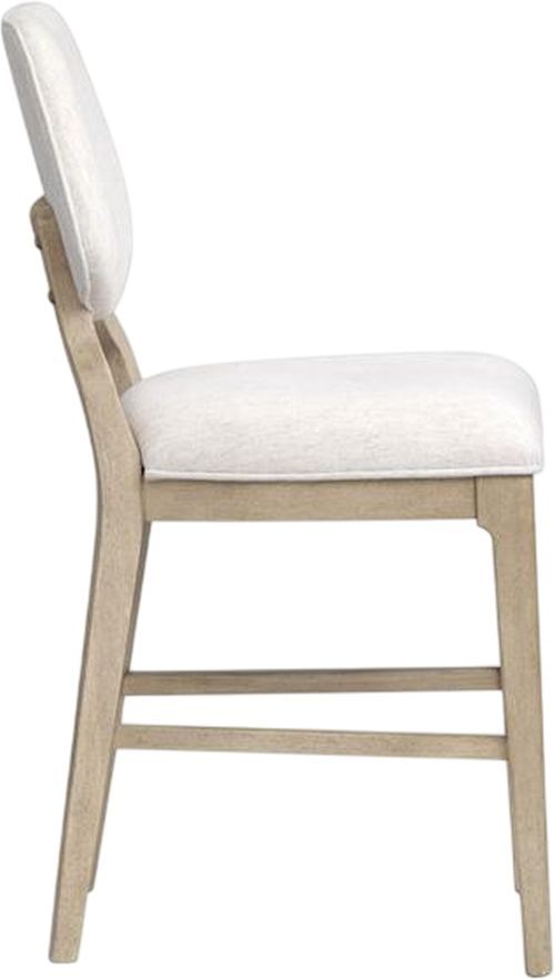 Magnussen Home® Sunset Cove Sanibel Brown Counter Chair with Upholstered Seat and Back-2