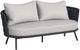 Elements International Bali Dark Gray/Olefin Gray Aluminum/Fabric Outdoor Loveseat-0