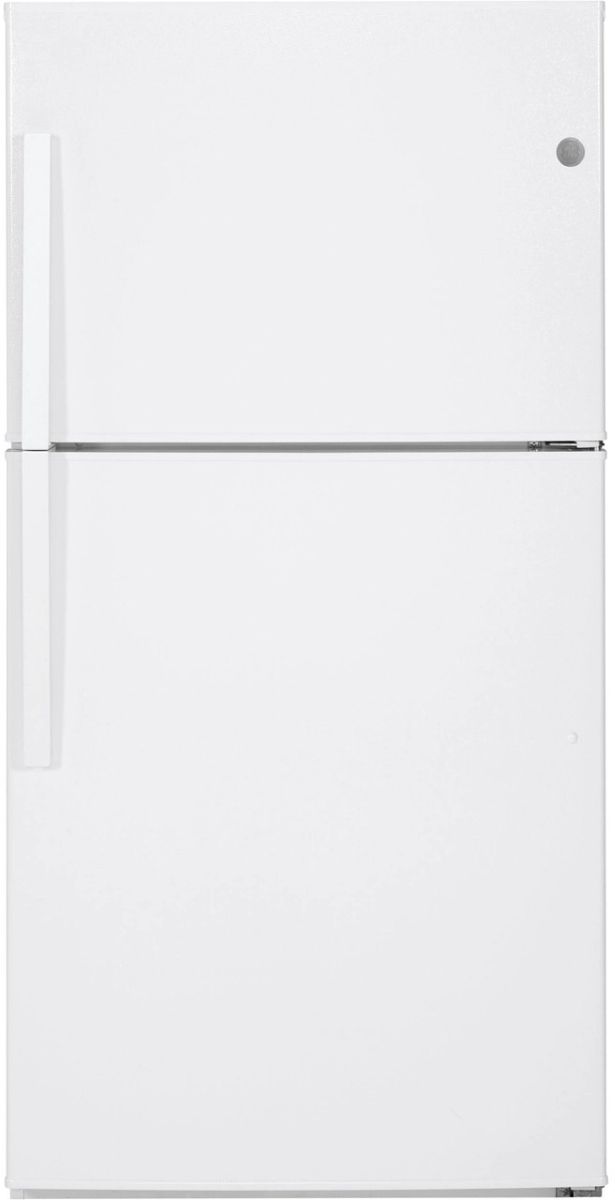 GE® 33 in. 21.1 Cu. Ft. White Top Freezer Refrigerator-0
