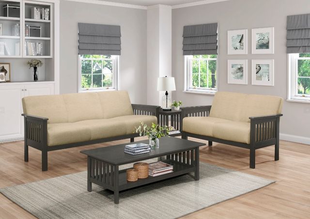 Homelegance® Lewiston Antique Gray/Light Brown Sofa-1