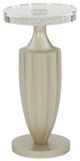 Caracole® Uptown Modern Just a Little Jazz Glass Top End Table with Jazzy Taupe Base-0