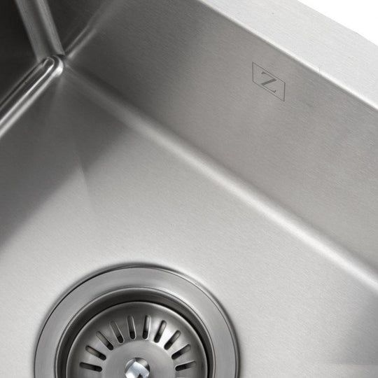 ZLINE Boreal 15" Satin Stainless Steel Undermount Single Bowl Bar Kitchen Sink-4