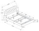 Monarch Specialties Inc. Brown Leather with Wood Leg Queen Bed-2
