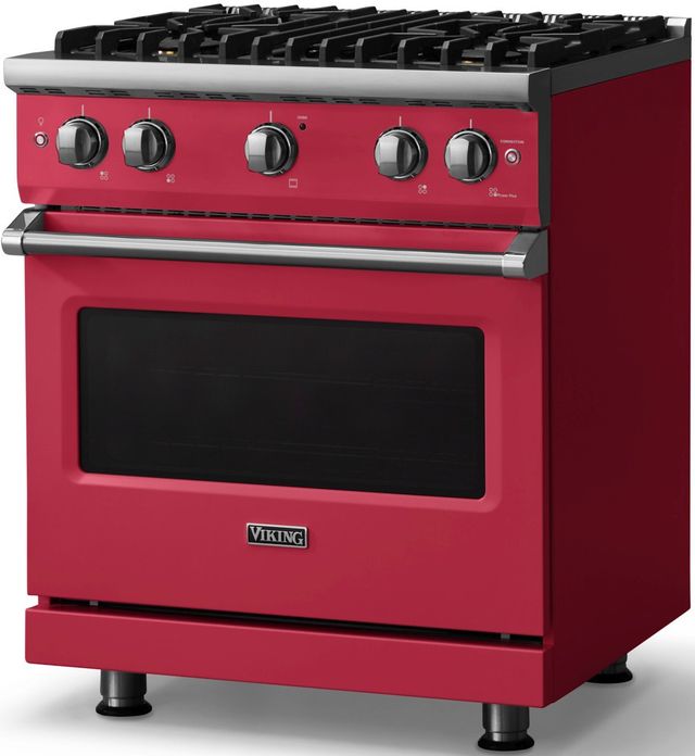 Viking® 5 Series 30" Valentine Pro Style Gas (LP) Range with Polished Chrome Trim-2