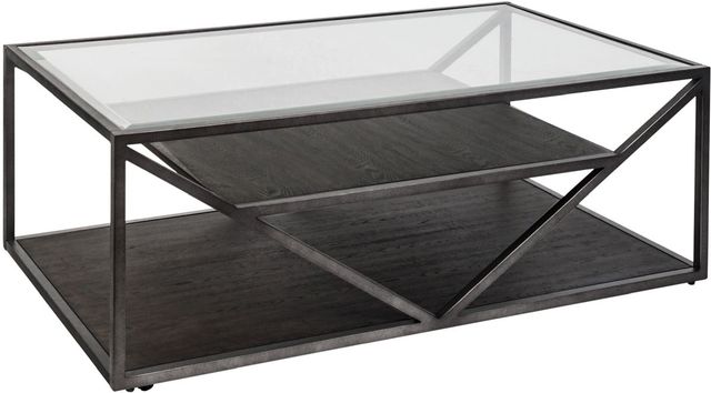 Liberty Furniture Arista 3-Piece Cobblestone Brown/Gray/Pewter Occasional Table Set-0