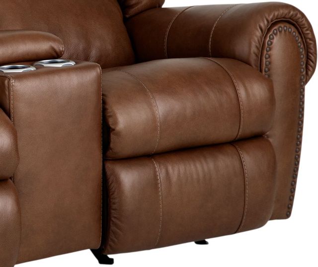 HomeStretch Laredo Cognac Leather Power Reclining Loveseat-2