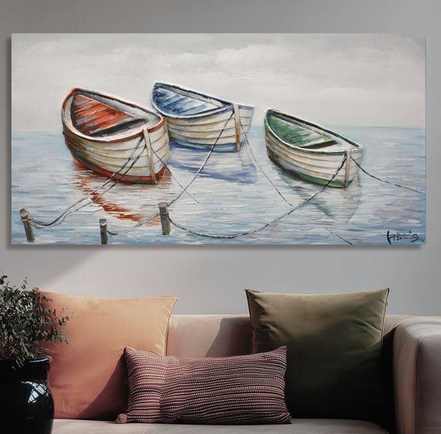 YHD Rowboat Harmony II Wall Art-1
