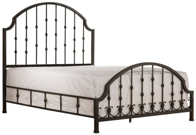 HH2 Home Westgate Rustic Black Queen Metal Bed