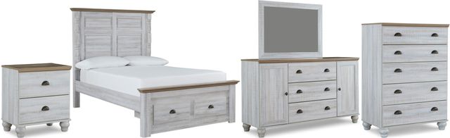 Signature Design by Ashley® Haven Bay 5-Piece Two-Tone Full Panel Storage Bed Set-0