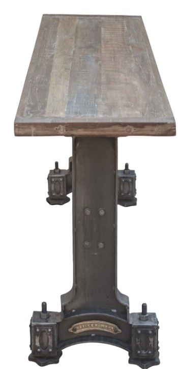 Home Trends & Design Old Mill Rustic Iron Console Table-2