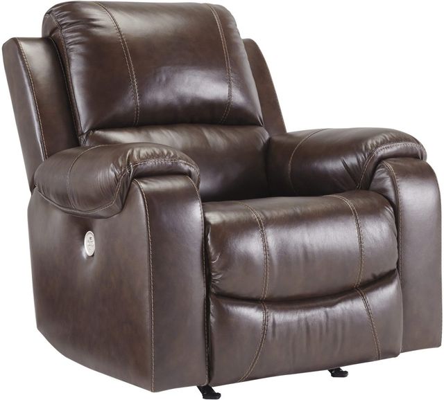Signature Design by Ashley® Rackingburg Mahogany Power Rocker Recliner-0