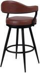Armen Living Justin Coffee/Matte Black Counter Stool-3