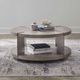 Liberty Furniture Harlow Sandston Round Cocktail Table with Satin Nickel Base-1