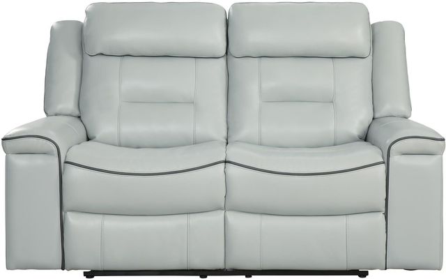 Homelegance® Darwan Light Gray Double Layflat Reclining Loveseat-1