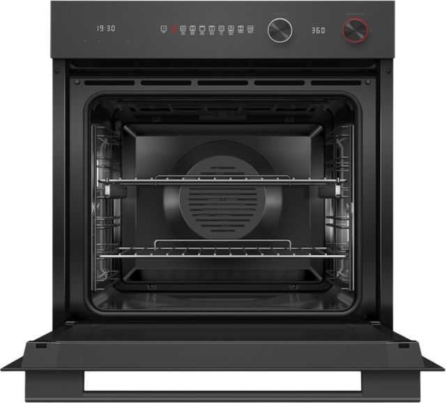 Fisher & Paykel Series 5 24” Black Glass Contemporary Self Cleaning Single Electric Wall Oven-1