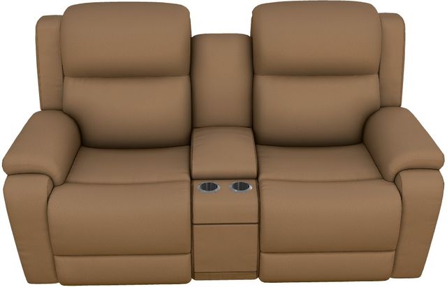 La-Z-Boy® Dorian Camel Manual Reclining Loveseat with Console-4