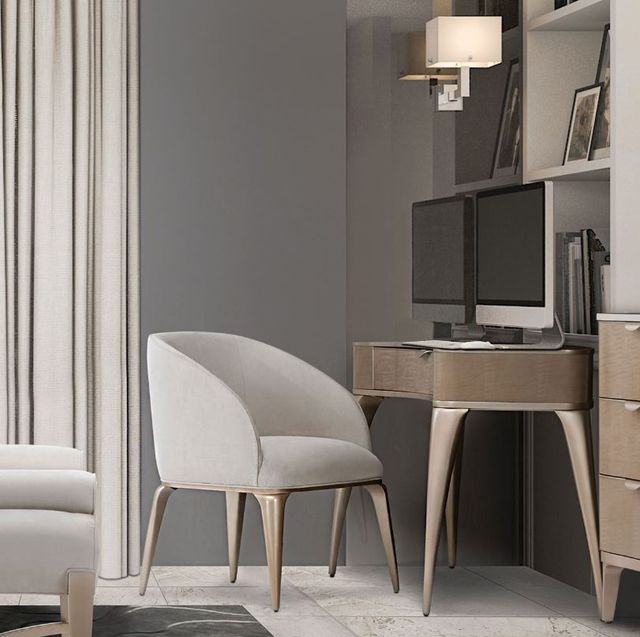 Michael Amini® Malibu Crest Chardonnay Vanity Chair-1