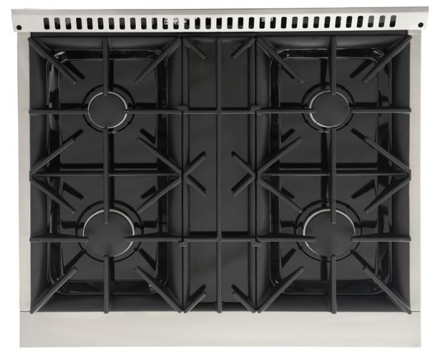 Kucht Professional KNG Series 30" Stainless Steel Pro Style Natural Gas Range with Green Door-3