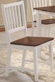 Titus Furniture White/Brown Dining Chair-0