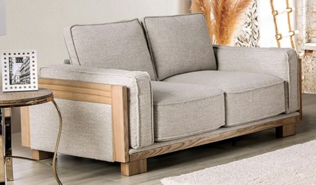 Furniture of America® Harstad Beige Loveseat-0