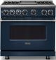 Viking® 7 Series 36" Slate Blue Pro Style Dual Fuel Range with 12" Reversible Griddle-0