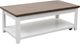 Legends Home Providence Bourbon Coffee Table with White Base-0