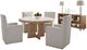 Parker House® Escape 6-Piece Glazed Natural Oak Full Dining Set with Console and Caster Chairs-0