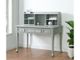 Elements International Jesse Grey Desk with Hutch-0